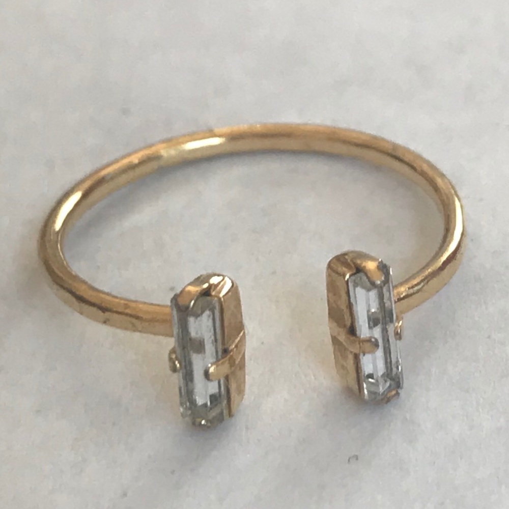 Adjustable Gold Crystal Ring